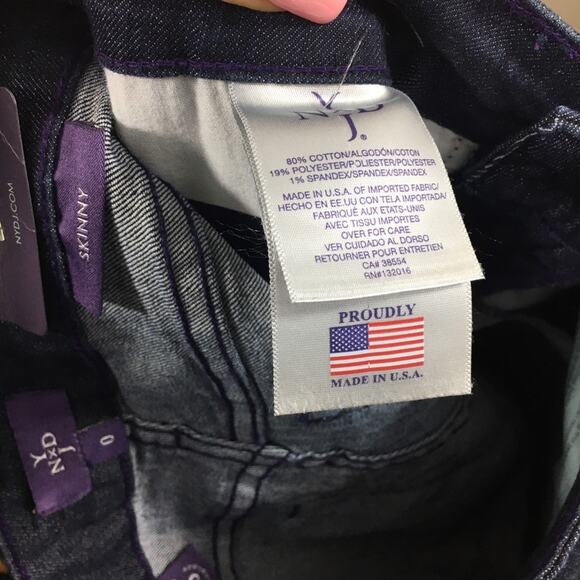 NYDJ Not Your Daughters Jeans dark blue high rise skinny jeans NEW 0 - Picture 6 of 6